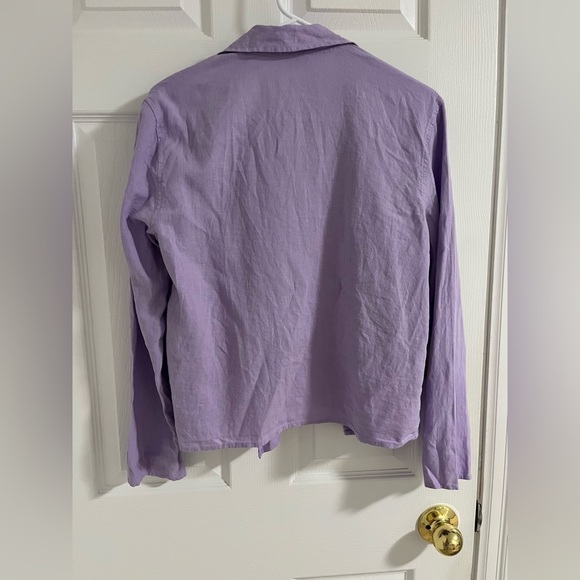 Wilfred Free Aperitif Lavender Linen Tie-Front Blouse - Picture 4 of 10